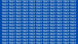 Observation Skill Test: If you have Hawk Eyes find the Word Trek among Trey in 10 Seconds