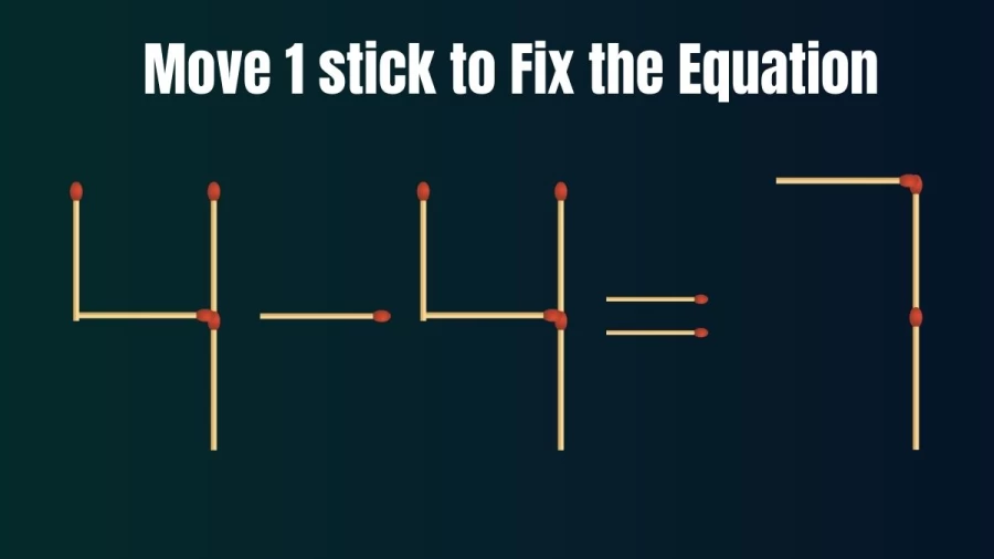 Only Top IQ People Can Solve this Brain Teaser Matchstick Puzzle within 15 Secs