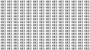 Optical Illusion: Can you find 102 among 182 in 8 Seconds? Explanation and Solution to the Optical Illusion