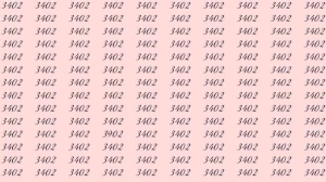 Optical Illusion: Can you find 3902 among 3402 in 8 Seconds? Explanation and Solution to the Optical Illusion