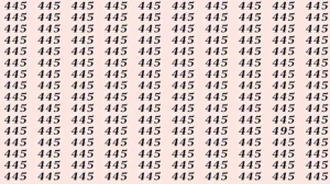 Optical Illusion: Can you find 495 among 445 in 15 Seconds? Explanation and Solution to the Optical Illusion