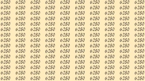 Optical Illusion: Can You find 6260 among 6250 in 10 Seconds? Explanation And Solution To The Optical Illusion