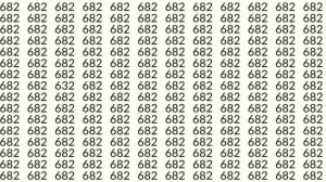 Optical Illusion: Can you find 632 among 682 in 12 Seconds? Explanation and Solution to the Optical Illusion