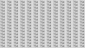 Optical Illusion: Can you find 724 among 754 in 15 Seconds? Explanation and Solution to the Optical Illusion