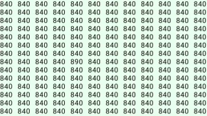 Optical Illusion: Can you find 890 among 840 in 15 Seconds? Explanation and Solution to the Optical Illusion