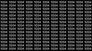 Optical Illusion: Can you find 9004 among 9204 in 12 Seconds? Explanation and Solution to the Optical Illusion