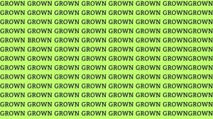 Optical Illusion: Find the Word Brown among Grown in 8 Seconds