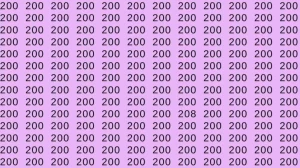 Optical Illusion: If you have eagle eyes find 208 among 200 in 10 Seconds?