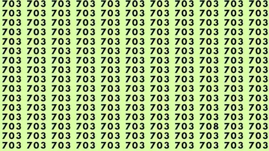 Optical Illusion: If you have eagle eyes find 708 among 703 in 10 Seconds?