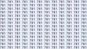 Optical Illusion: If you have eagle eyes find 731 among 781 in 10 Seconds?