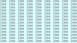 Optical Illusion: If you have hawk eyes find 2398 among 2368 in 5 Seconds?