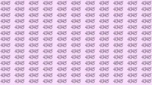 Optical Illusion: If you have hawk eyes find 4845 among 4345 in 05 Seconds?