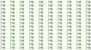 Optical Illusion: If you have hawk eyes find 728 among 798 in 7 Seconds?