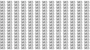 Optical Illusion: If you have hawk eyes find 933 among 983 in 8 Seconds?