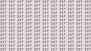 Optical Illusion: If you have sharp eyes find 367 among 357 in 7 Seconds?