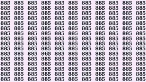 Optical Illusion: If you have sharp eyes find 865 among 885 in 15 Seconds?