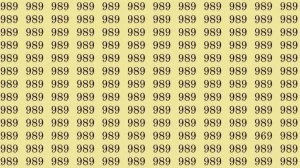 Optical Illusion: If you have sharp eyes find 969 among 989 in 5 Seconds?