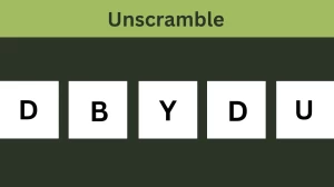 Unscramble DBYDU Jumble Word Today