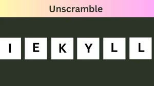 Unscramble IEKYLL Jumble Word Today