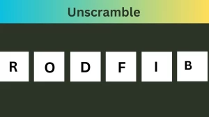 Unscramble RODFIB Jumble Word Today