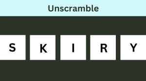 Unscramble SKIRY Jumble Word Today