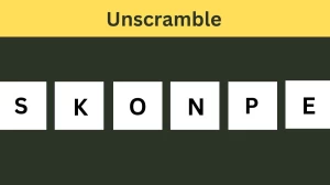 Unscramble SKONPE Jumble Word Today