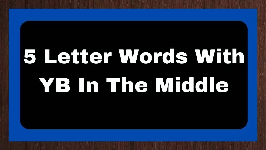 5 Letter Words With YB In The Middle, List of 5 Letter Words With YB In The Middle