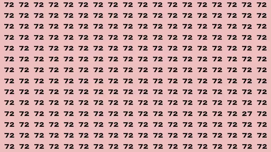 Observation Brain Test: If you have 50/50 vision Find the Number 27 in 20 Seconds