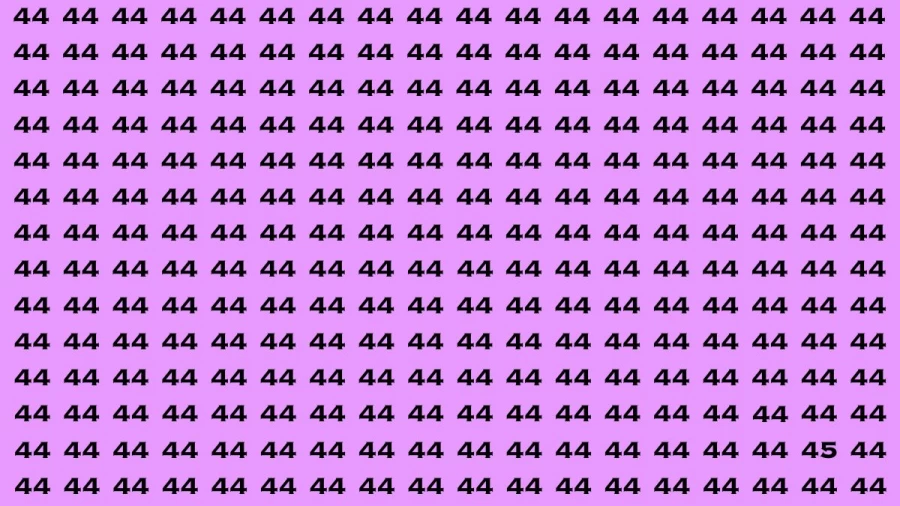 Observation Brain Test: If you have 50/50 vision find the Number 45 in 15 Seconds