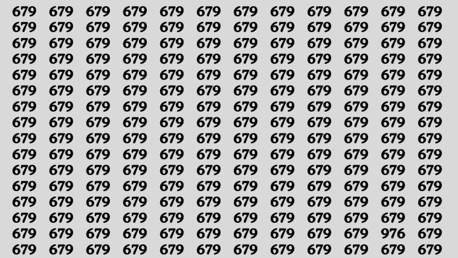 Observation Brain Test: If you have 50/50 vision Find the Number 976 in 15 Secs