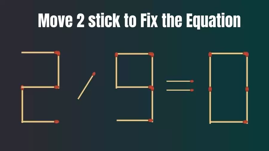 Brain Teaser: Can You Move 2 Matchsticks To Fix The Equation Within 30 Secs? Maths Puzzle