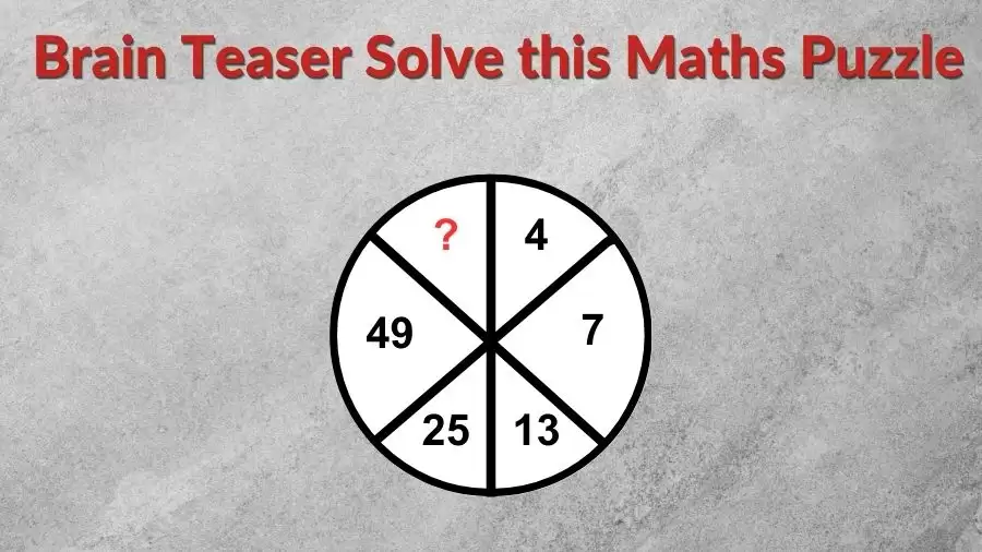 Brain Teaser: Can You Solve this Maths Puzzle and Find the Missing Number?