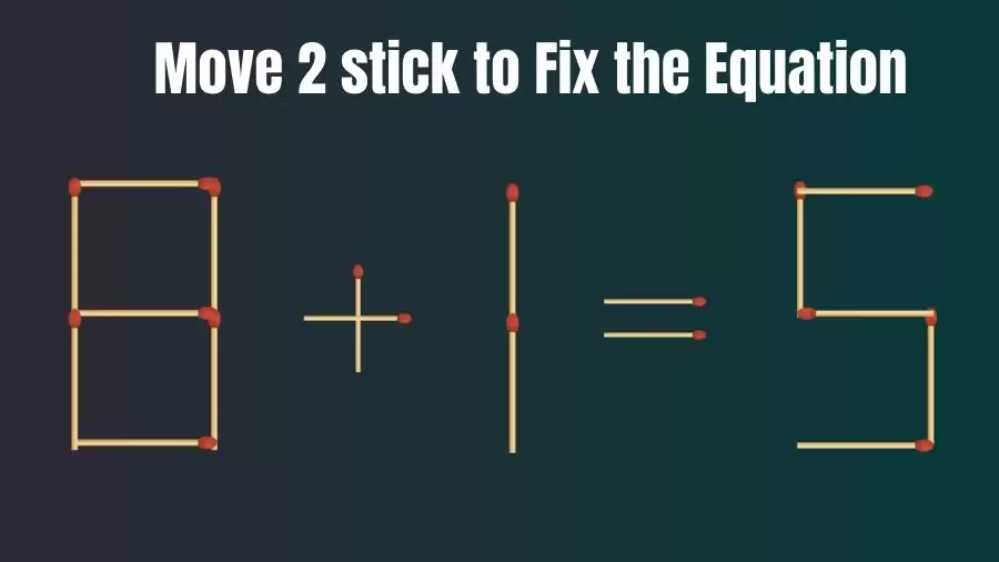 Brain Teaser: Move Just 2 Sticks To Fix The Equation | Matchstick Riddles