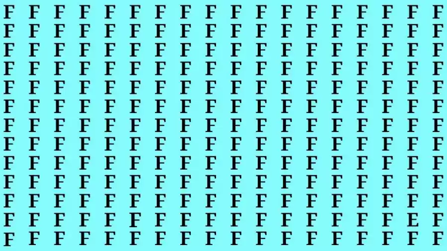 Brain Test: If you have Eagle Eyes Find E among F in 15 Secs