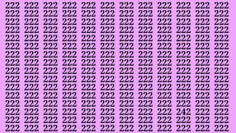 Brain Test: If you have Eagle Eyes Find the Number 242 in 15 Secs