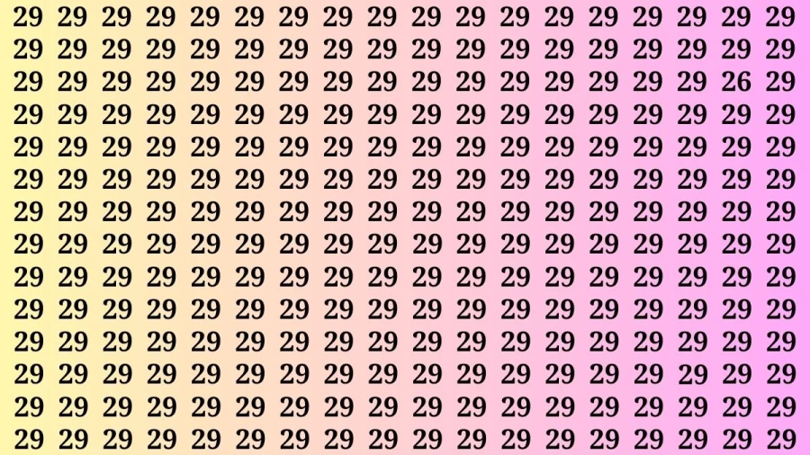 Brain Test: If you have Eagle Eyes Find the Number 26 among 29 in 15 Secs