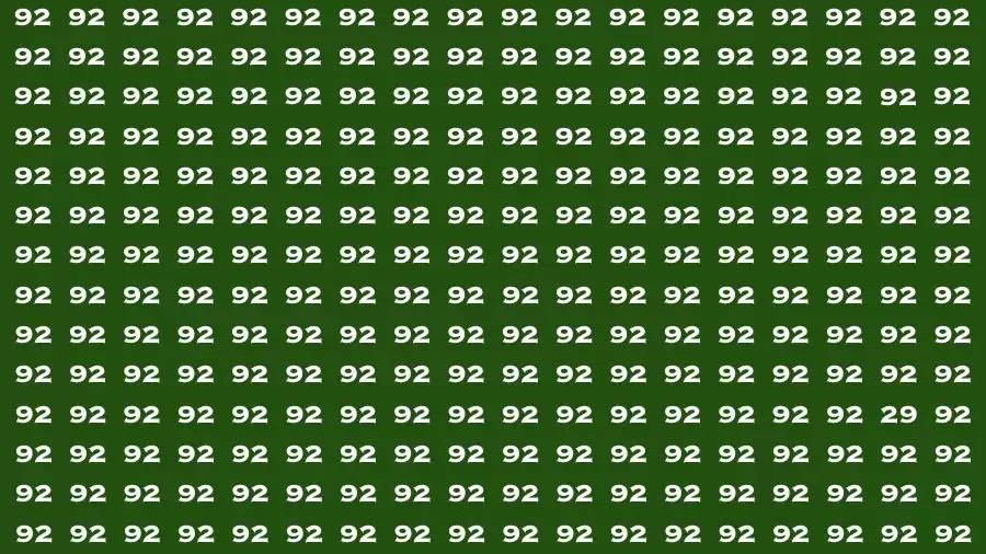 Brain Test: If you have Eagle Eyes Find the Number 29 in 15 Secs