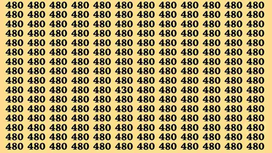 Brain Test: If you have Eagle Eyes Find the Number 430 in 15 Secs