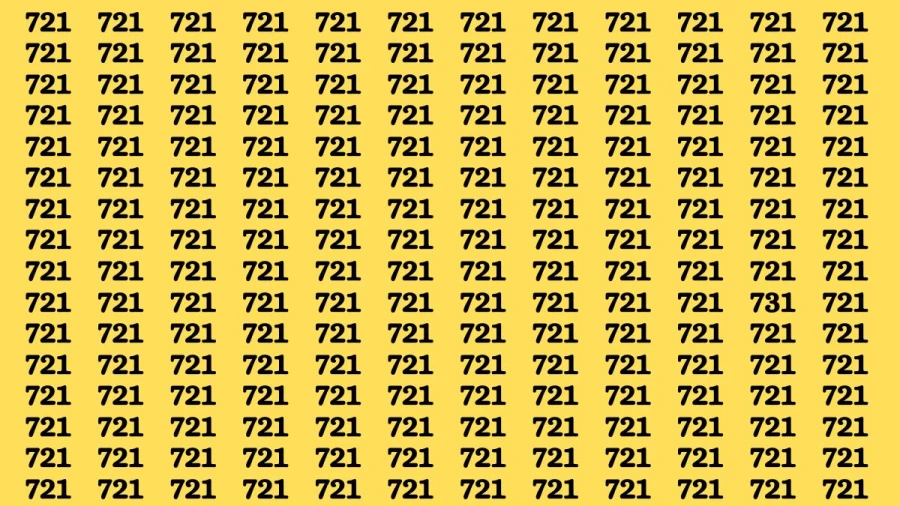 Brain Test: If you have Eagle Eyes Find the Number 731 in 15 Secs