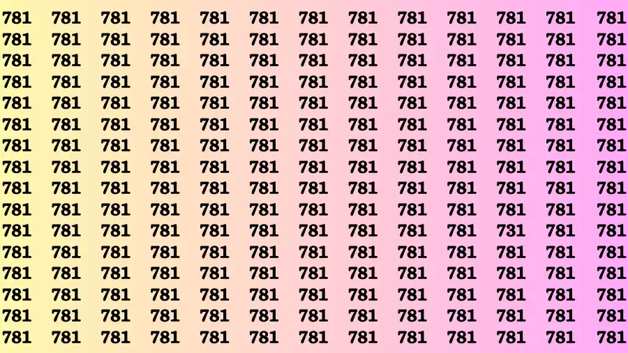 Brain Test: If you have Eagle Eyes Find the Number 731 in 15 Secs