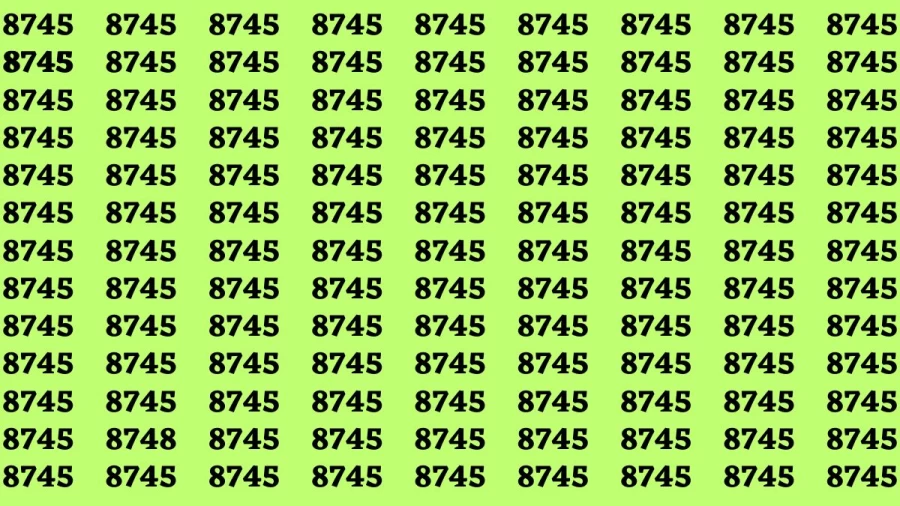 Brain Test: If you have Eagle Eyes Find the Number 8748 in 15 Secs