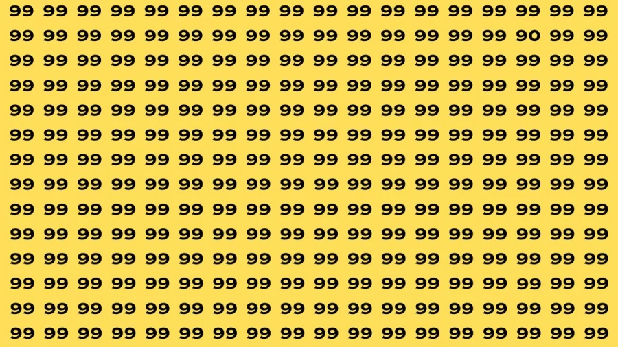 Brain Test: If you have Eagle Eyes Find the Number 90 in 15 Secs