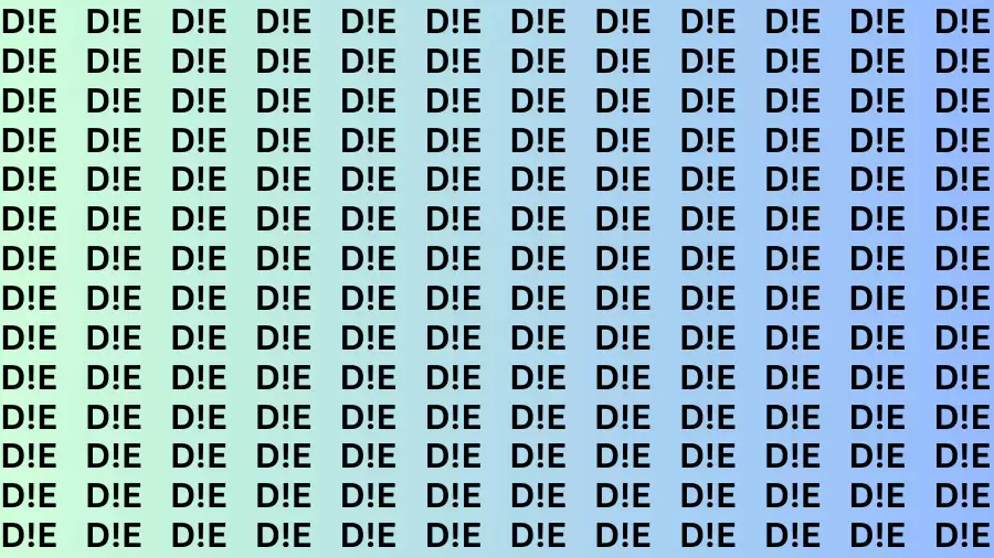 Brain Test: If you have Eagle Eyes Find the Word Die in 12 Secs