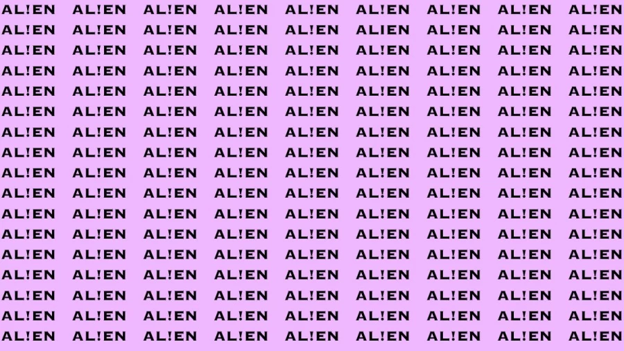 Brain Test: If you have Hawk Eyes Find the word Alien in 18 Secs