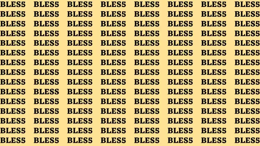 Brain Test: If you have Hawk Eyes Find the Word Bless in 15 Secs