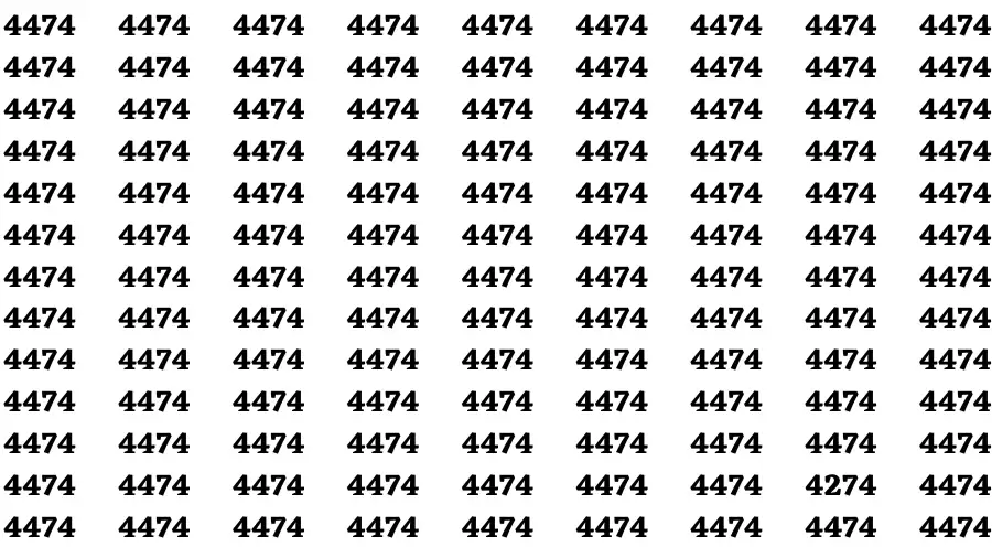 Brain Test: If you have Sharp Eyes Find the number 4274 in 20 Secs