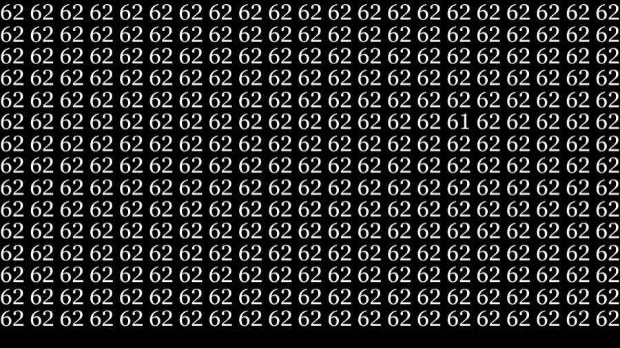 If you have Eagle Eyes find the Number 61 among 62 in 12 seconds| Observation Skills Test
