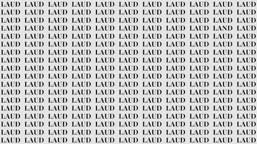 If you have Eagle Eyes find the Word Land among Laud in 10 Secs | Observation Skill Test