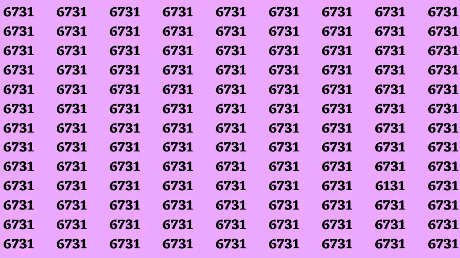 Observation Brain Challenge: If you have Eagle Eyes Find the Number 6131 in 15 Secs