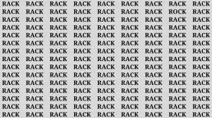 Observation Brain Challenge: If you have Eagle Eyes Find the word Rock among Rack In 18 Secs